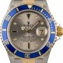 Rolex Used  Serti Submariner 16613 Silver Dial