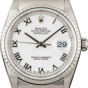 Rolex PreOwned  Datejust 16220 White Roman Dial Dial 850088
