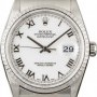 Rolex PreOwned  Datejust 16220 White Roman Dial