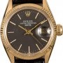 Rolex Womens Vintage  Datejust 6517 Leather Strap