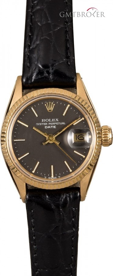 Rolex Womens Vintage  Datejust 6517 Leather Strap 6517 758037