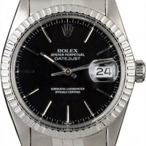 Rolex Pre-Owned Mens  Datejust 16030 Black Dial Dial 802416