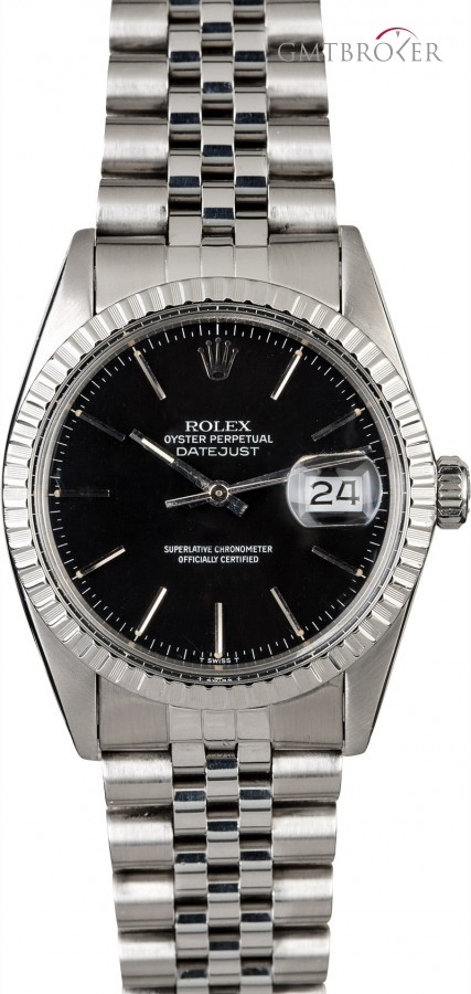Rolex Pre-Owned Mens  Datejust 16030 Black Dial Dial 802416