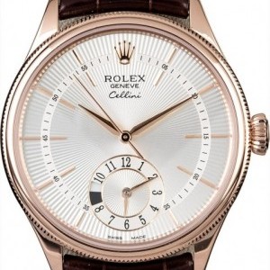 Rolex Cellini 50525 Everose with Silver Guilloche Dial Dial 817364