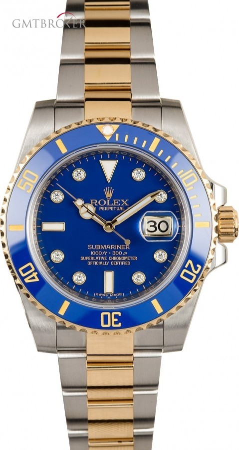 Rolex Submariner 116613 Blue Dial with Diamonds 116613 802599