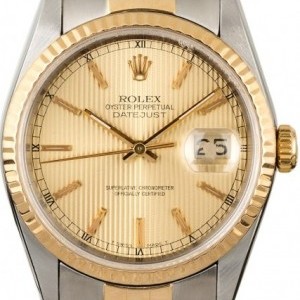 Rolex Datejust 16233 Champagne Tapestry Index Dial Dial 832391