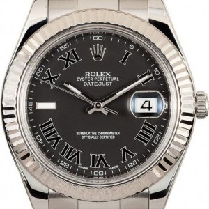 Rolex PreOwned  Datejust II Ref 116334 Black Roman Dial 116334 837307