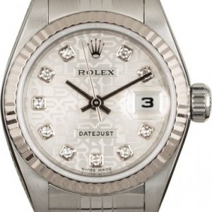 Rolex Used Ladies  Datejust 79174 Silver Jubilee Diamond 79174 851360