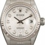 Rolex Used Ladies  Datejust 79174 Silver Jubilee Diamond