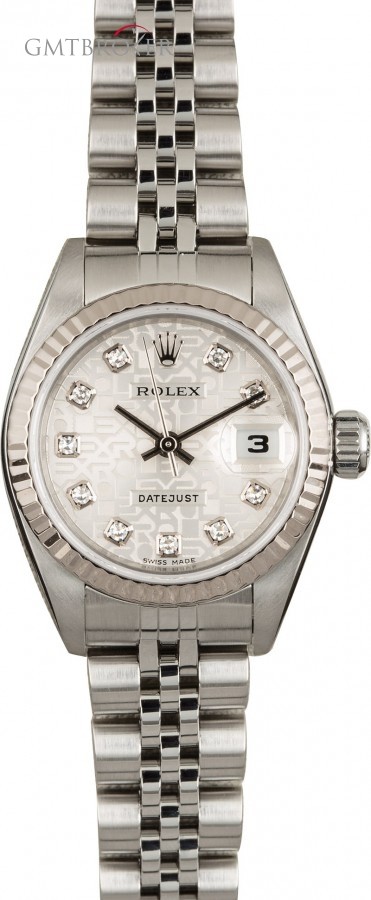 Rolex Used Ladies  Datejust 79174 Silver Jubilee Diamond 79174 851360