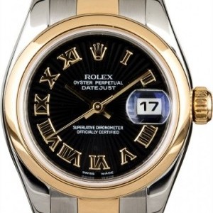 Rolex Lady Datejust 179163 Black Sunbeam Dial Dial 809585