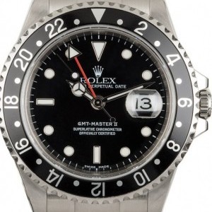 Rolex PreOwned  GMT Master II Ref 16710 Black Dial 16710 854201