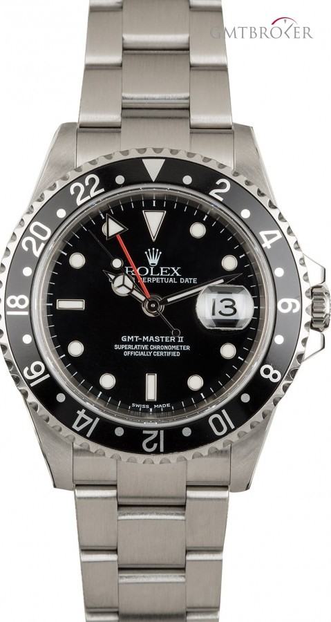 Rolex PreOwned  GMT Master II Ref 16710 Black Dial 16710 854201