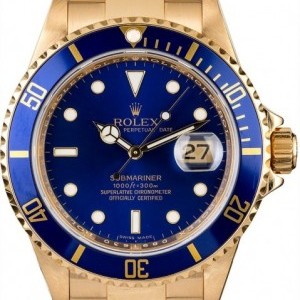 Rolex Used  Submariner 16618 Blue Dial Dial 837316