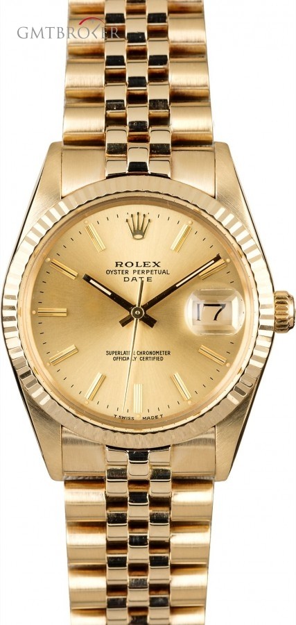 Rolex Certified  Date 15037 Yellow Gold Jubilee 15037 817367