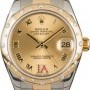 Rolex Datejust 178343 Champagne Dial with Diamond Bezel