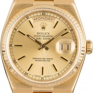 Rolex OysterQuartz Ref 19018 Day-Date Integral Band Band 852698