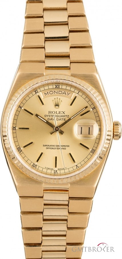 Rolex OysterQuartz Ref 19018 Day-Date Integral Band Band 852698