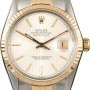 Rolex Pre-Owned  Datejust 16013 Silver Tapestry Dial