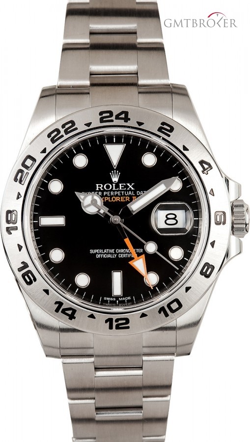 Rolex Mens Steel Explorer II Black 216570 X nessuna 469417