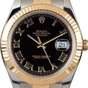Rolex Mens  Datejust 116333 Black Dial with Two Tone Oys Oyster 833402