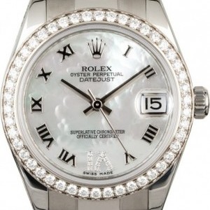Rolex Datejust 178384 Mid-Size Watch Diamond Bezel 178384 834478