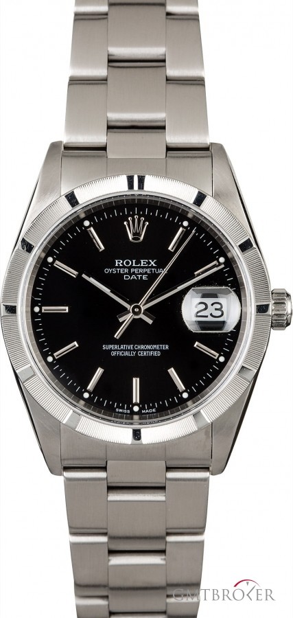 Rolex Date 15210 Black Dial with Steel Oyster Oyster 818699