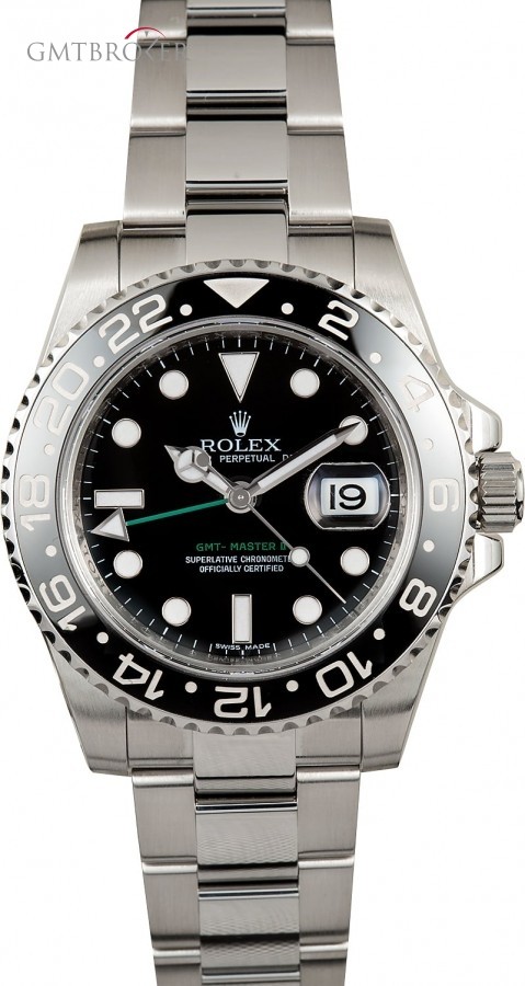 Rolex Mens  116710 GMT-Master Black Ceramic Bezel Bezel 847025