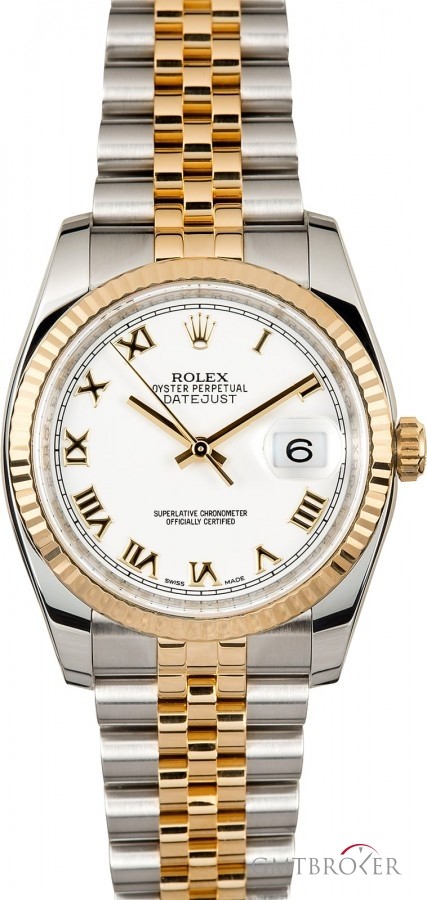 Rolex Two-Tone Datejust 116233 Roman Dial Dial 735217