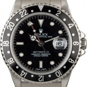 Rolex PreOwned  GMT Master 16710 Black Luminous Dial 16710 851330