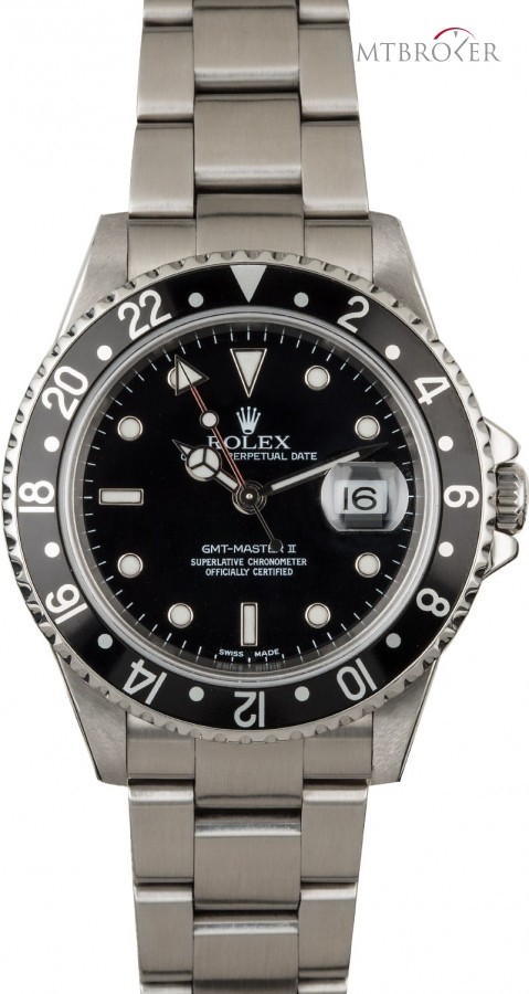 Rolex PreOwned  GMT Master 16710 Black Luminous Dial 16710 851330