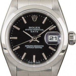 Rolex Ladies Date 79160 Steel Oyster with Black Dial Dial 842541