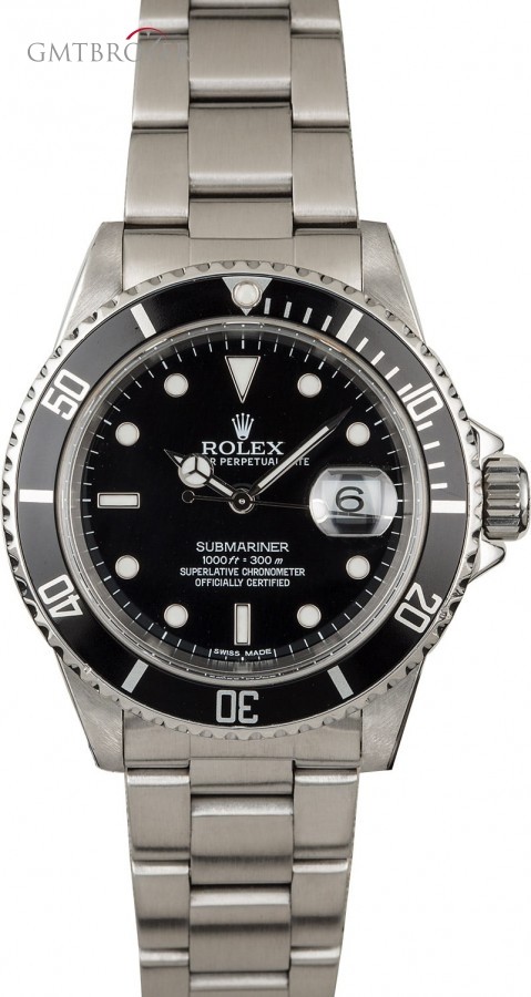 Omega Used  Submariner 16610 Steel 40MM Case Case 842819