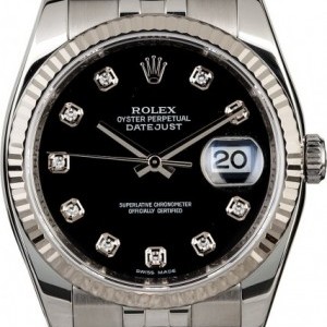 Rolex Diamond  Datejust 116234 Black Dial 116234 800058