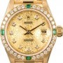 Rolex Ladies President 69078 Diamonds  Emeralds