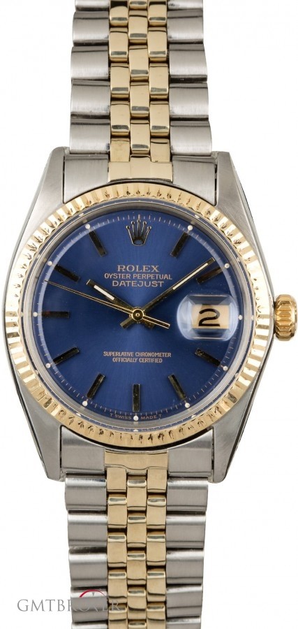 Rolex Vintage  Datejust 1601 Blue Dial Two Tone 1601 831023