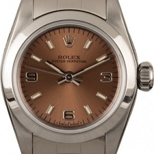 Rolex Ladies  Oyster Perpetual 67180 Salmon Dial 67180 835189