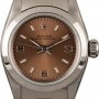 Rolex Ladies  Oyster Perpetual 67180 Salmon Dial