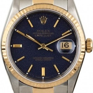 Rolex Mens  Datejust 16233 Blue Index Dial Dial 832370