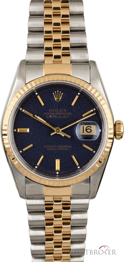 Rolex Mens  Datejust 16233 Blue Index Dial Dial 832370