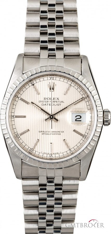 Rolex Datejust 16220 Silver Tapestry Index Dial Dial 819980