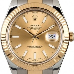 Rolex Datejust II Ref 116333 Champagne Dial White Index Index 854159