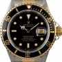 Rolex Used  Submariner 16613 Black Dial Two Tone Watch