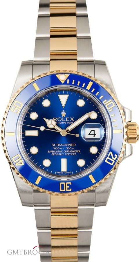 Rolex Used  Submariner 116613LB Sunburst Blue Luminous D Dial 843172