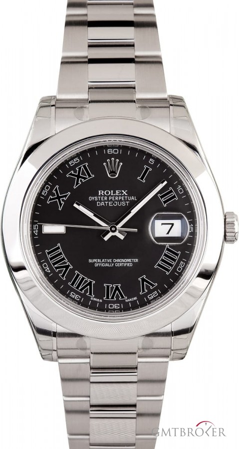 Rolex PreOwned  Datejust 116300 Black Roman Dial Dial 841080