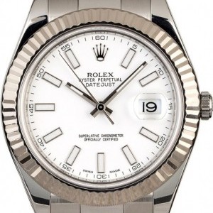 Rolex Pre-Owned  Datejust II Ref 116334 White Luminescen 116334 825167