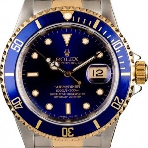 Rolex Submariner 16613 Blue Dial Two Tone Tone 785534