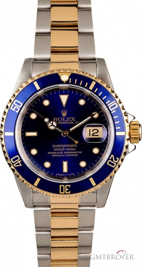 Rolex Submariner 16613 Blue Dial Two Tone Tone 785534