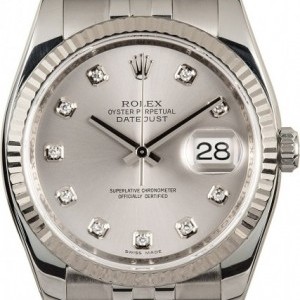 Rolex Datejust 116234 Silver Diamond Dial Steel Jubilee 116234 772451