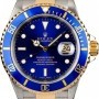Rolex Two Tone  Submariner 16613 Blue Dial